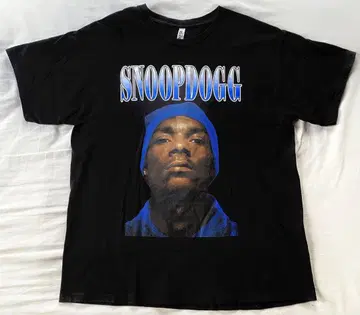 SNOOPDOGG 그래픽 랩 티셔츠 XL 블랙 스눕 독