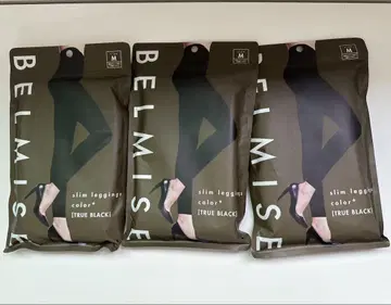 BELMISE 슬림 레깅스 M TRUE BLACK 3세트