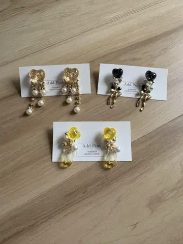 handmade 핸드메이드 add pink 귀걸이 묶음 판매 2