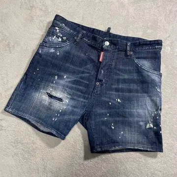 디스퀘어드 숏 데님 팬츠 하프 팬츠 인디고 46