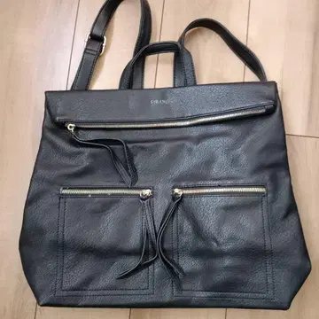 FIRANO 블랙 인조 가죽 백