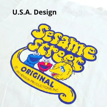 USA usa Design design 세서미 스트릿 엘모 티셔츠