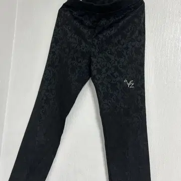 발렌자38 비쥬 장식 꽃무늬 허리밴딩 팬츠