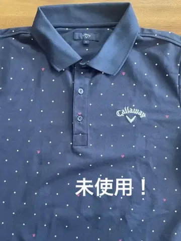 [미사용] Callaway 네이비 도트 무늬 셔츠