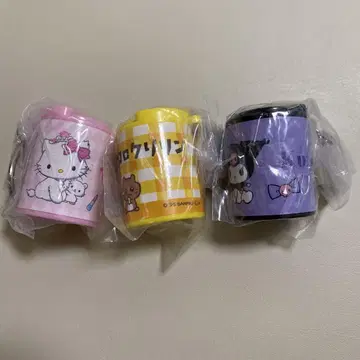 코인 실린더 산리오 3종 세트 쿠로미, 코로코로 쿠리링, 챠미 키티