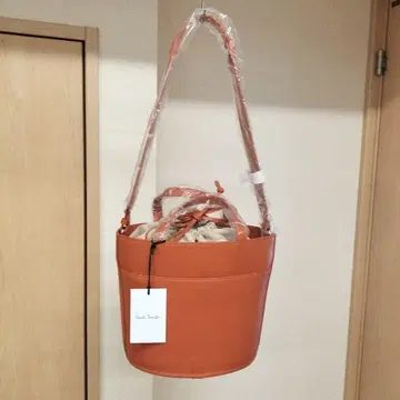 폴 스미스 천연 가죽 오렌지 레더 숄더백