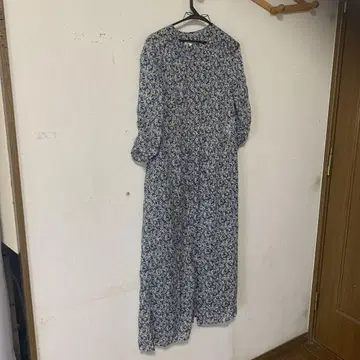 23구 리버티 꽃무늬 긴팔 원피스 M 38