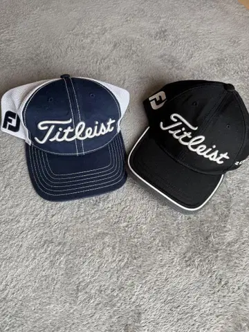 Titleist Pro V1 캡 2개 세트 네이비 화이트/블랙