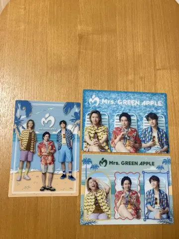 Mrs. GREEN APPLE 로손 비주얼 시트 3매 세트
