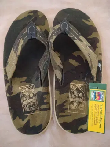 아일랜드 슬리퍼 Island Slipper 카모 패턴 샌들 사이즈 10