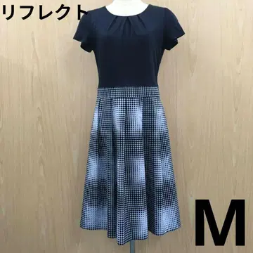 리플렉트 이소재 턱 플레어 원피스 F0703B01