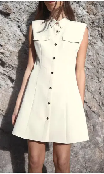 ZARA 완판 크레이프 미니 원피스 화이트