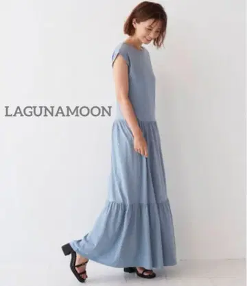 LAGUNAMOON 라그나무문 백 오픈 원피스 야스다 미사코 맥시