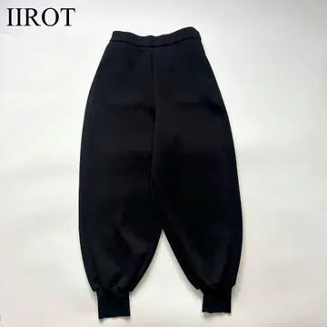 IIROT Twill 조거 팬츠 이지 팬츠 넉넉한 블랙