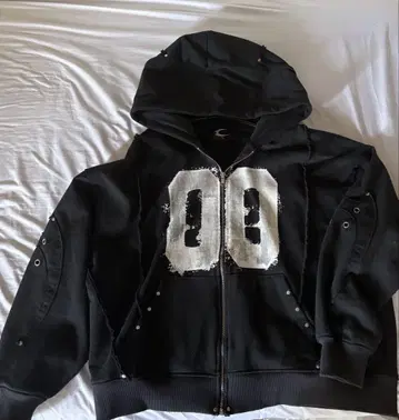 cozyworldwide 지퍼 후드티 블랙