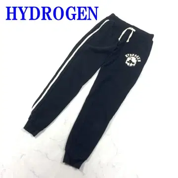 HYDROGEN 하이드로겐 스웨트 팬츠 블랙 면100% M C3527