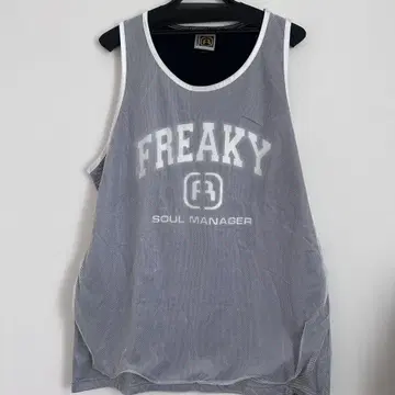 FREAKY 프리키 메쉬 탱크탑 XL 블랙/화이트