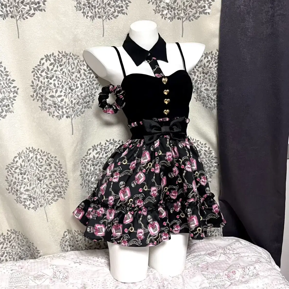 New] Not Your Rose Riri Dress M Black on Bunjang Global Site.