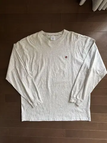 Champion 그레이 긴팔 티셔츠 C8-X412 챔피온