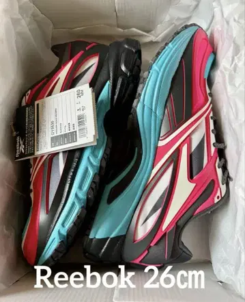 Reebok 러닝화 핑크/터콰이즈 남성용 26cm