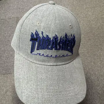 THRASHER 프레임 로고 그레이 캡
