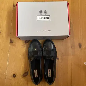 HUNTER 블랙 로퍼 24cm