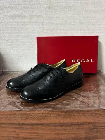 [새상품] REGAL 블랙 윙팁 슈즈 24cm