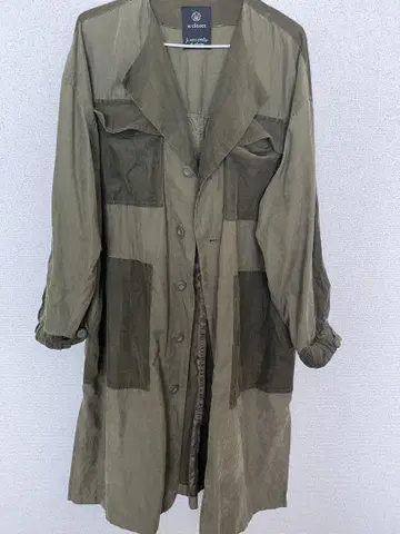 w closet 올리브 그린 롱 코트