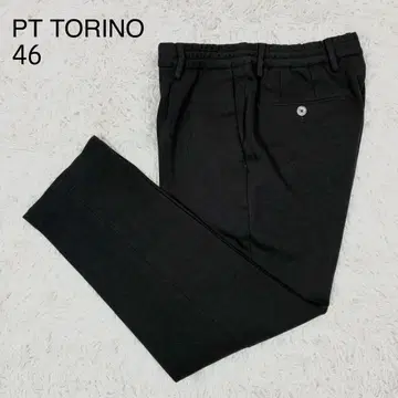PT TORINO 블랙 슬랙스 스트레치 46 새상품급