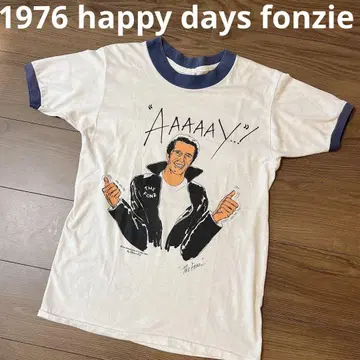 가격 대폭 인하 1976 happy days fonzie 티셔츠 링거 티