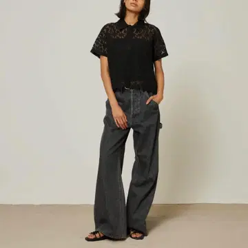 시루무린 페인터 baggy denim 팬츠 24inch