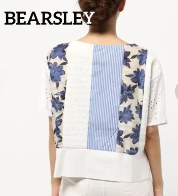 BEARSLEY 비어즐리 이후 패치워크 티셔츠 프리