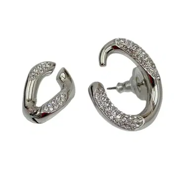 SWAROVSKI Dextera 이어커프 세트 2 이어커프 실버