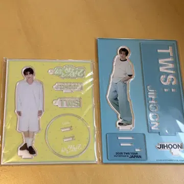 미개봉 새상품 TWS 지훈 처음 뵙겠습니다 팝업 아크릴 스탠드 2개 세트