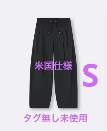 미사용 배럴 레그 풀온 팬츠 Q+OS (미국 사양) 블랙 GU
