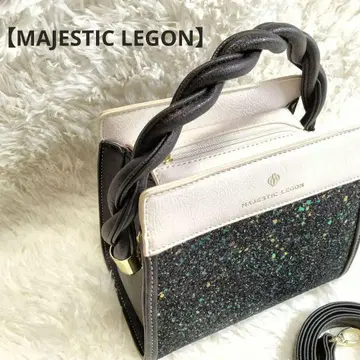 [ 새상품급 ] MAJESTIC LEGON 2way 숄더백 라메 블랙