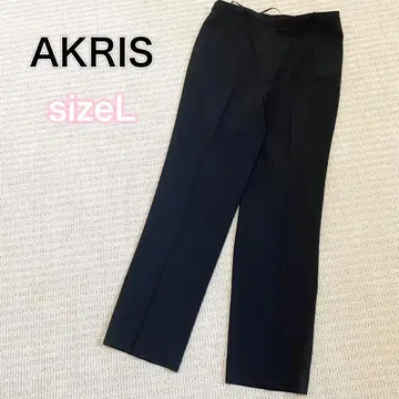 사이즈 L 아크리스 슬랙스 테이퍼드 스트레치 블랙 울 얇은 소재