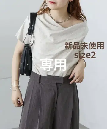 새상품 전 골격 대응 오프숄 셔츠 그레이 사이즈 2