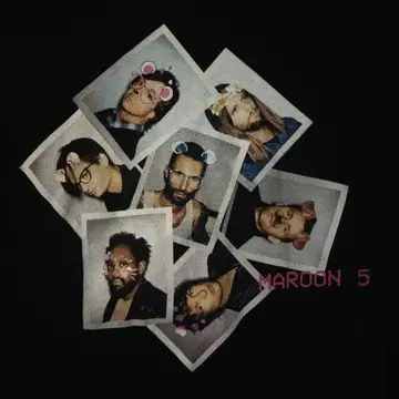 새상품급 Maroon 5 T셔츠 블랙 L 레드 필 블루스 투어