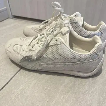 Puma 화이트 스니커즈 23cm