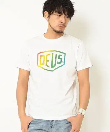 DEUS EX MACHINA 데우스 빅 로고 반팔 티셔츠 화이트