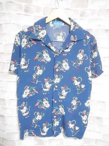 Disney 디즈니 미니 마우스 레이온 100% 알로하 셔츠