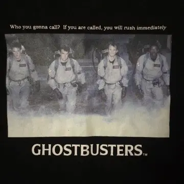 새상품급 고스트버스터즈 T셔츠 블랙 멤버 4인 ghostbusters