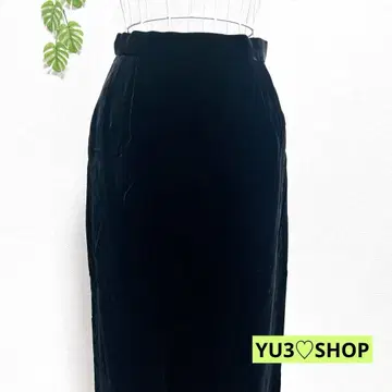 PACO 파코 타이트 롱 스커트 블랙 벨벳 벨로아 소재 M