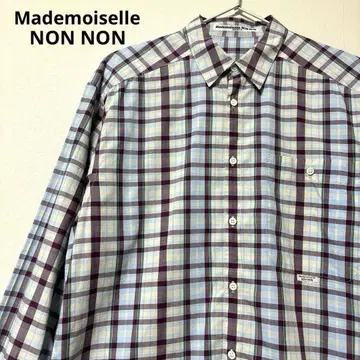 Mademoiselle NON NON SPORTS 남성용 셔츠 체크 긴팔