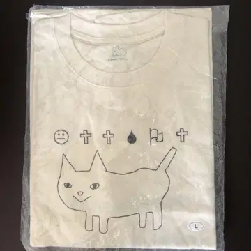 요네즈켄시 라이브 굿즈 공상 고양이 화이트 티셔츠