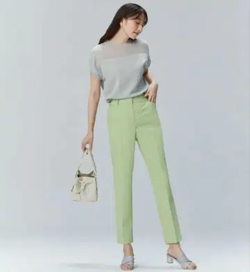 PLST 플라스테 린넨 블렌드 스틱 팬츠 M 피스타치오