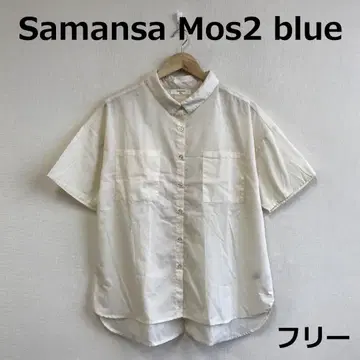 A0703A04 [ Samansa Mos2 blue ] 백리본 셔츠