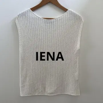 IENA 프렌치 슬리브 상의 썸머 니트 화이트
