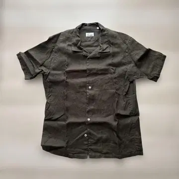 Giannetta 다크 브라운 반팔 셔츠 XL